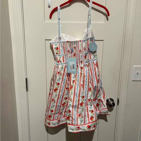 Hill House The Margot Mini Dress Large Color: Pomegranate Stripe NWT - Picture 5 of 7